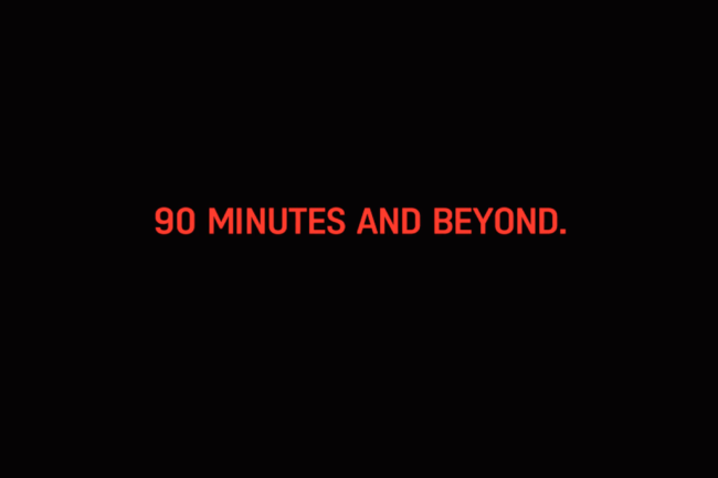 Title screen from Bayern Munich imagefilm featuring opening text overlay