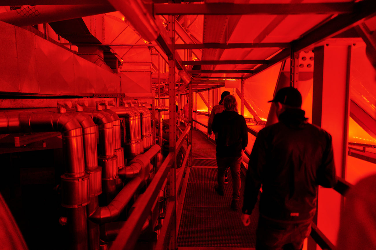 Behind-the-scenes view of director and talent during Bayern Munich video shoot