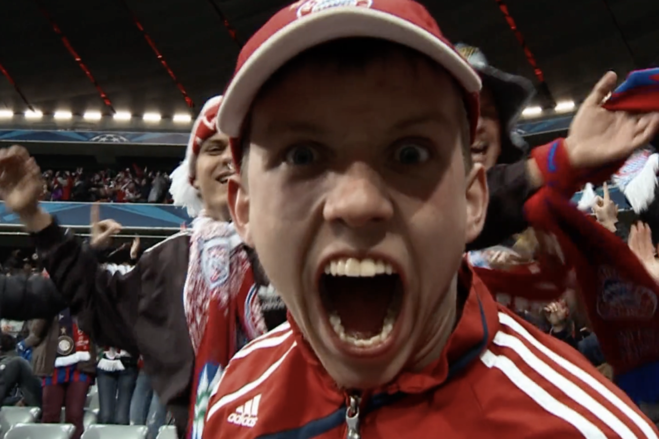 Historic team photo of FC Bayern Munich featured in Markenfilm projec